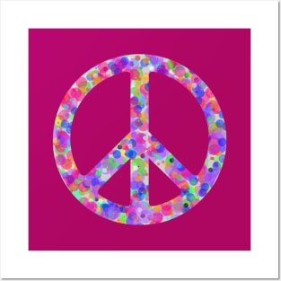 World Peace Sign Vibrant Art Graffiti Activist Posters and Art